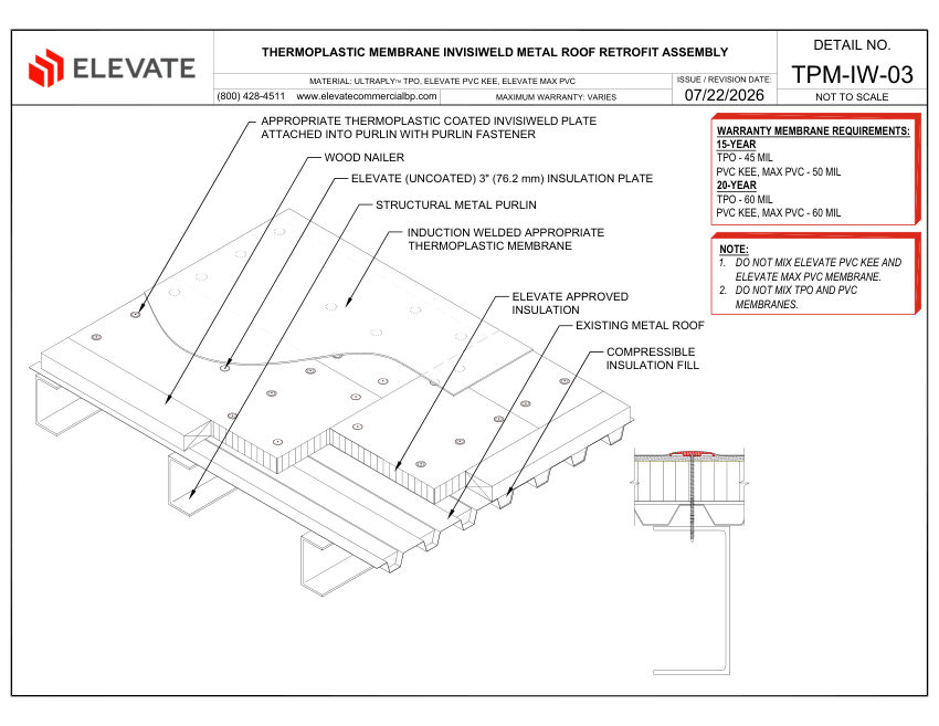Elevate TPM-IW-03 (UT-IW-3 & PVC-IW-03) - THERMOPLASTIC MEMBRANE INV cut sheet — first page