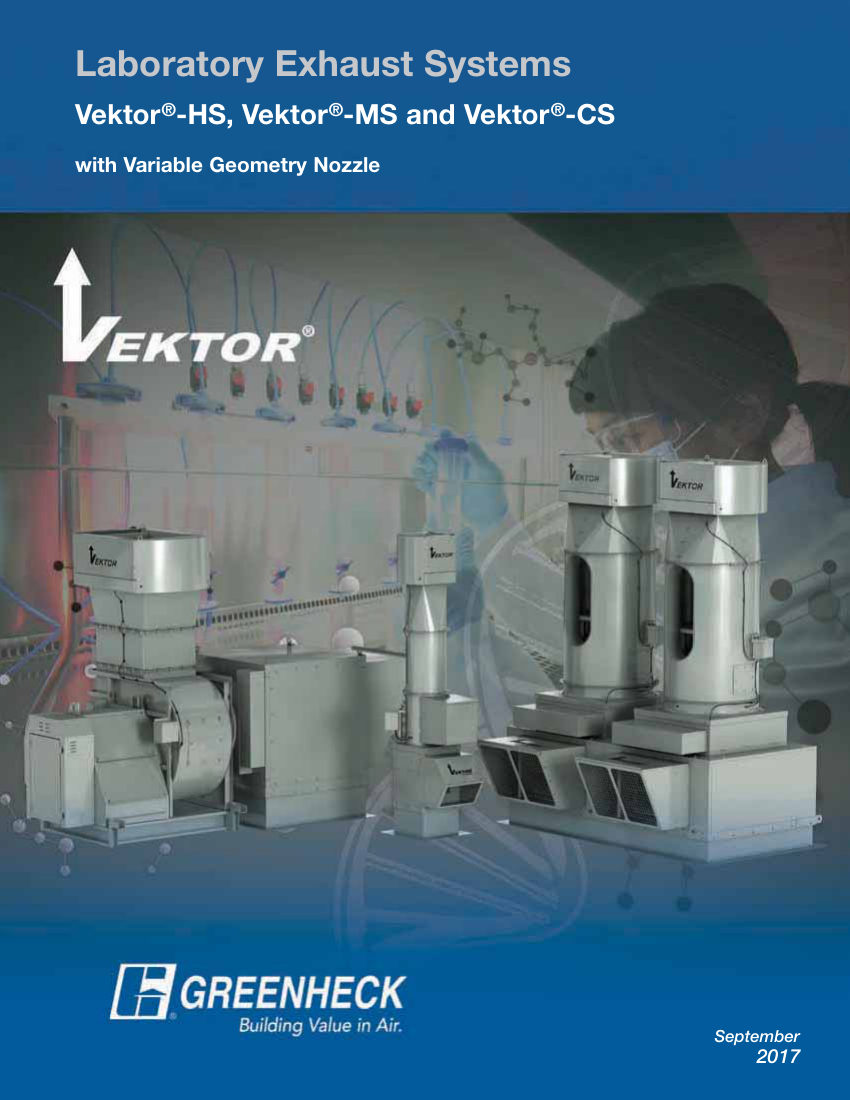 Greenheck Vektor-HS/MS/CS cut sheet — first page