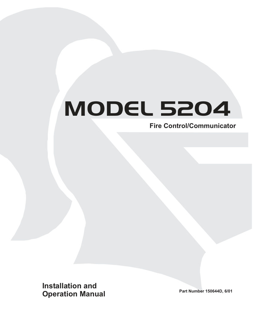 Honeywell Fire 5204 cut sheet — first page