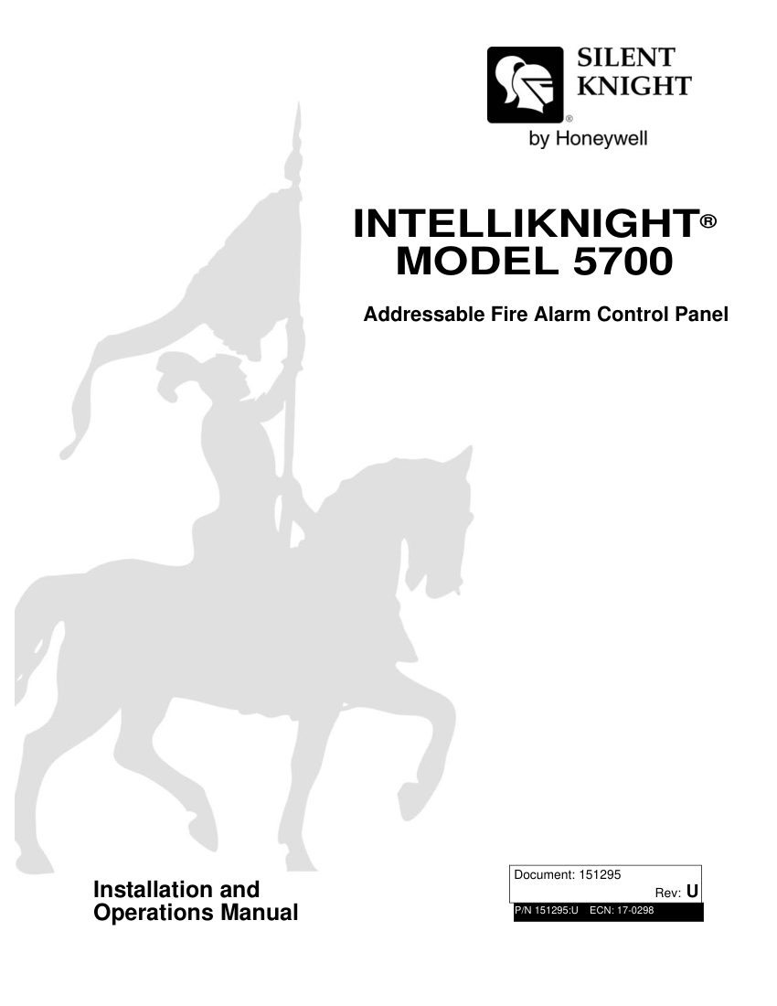 Honeywell Fire 5700 cut sheet — first page