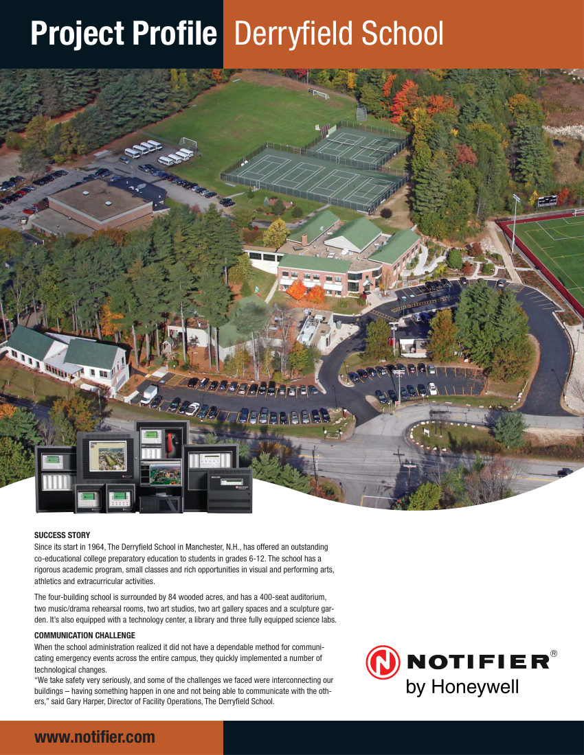 Honeywell Fire NFS2-640 cut sheet — first page