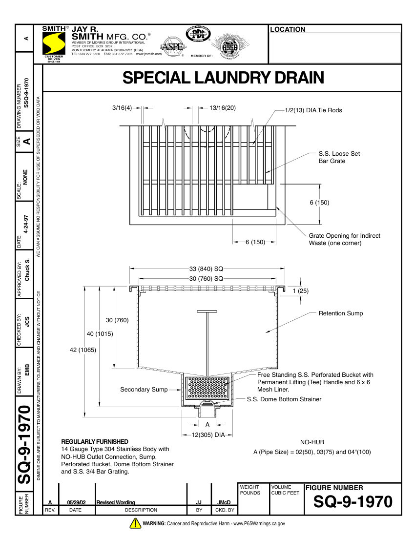 Jay R. Smith ( cut sheet — first page