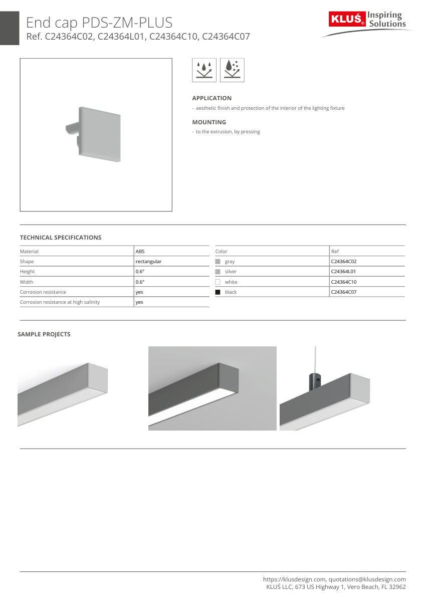 Klus Design A02057 cut sheet — first page
