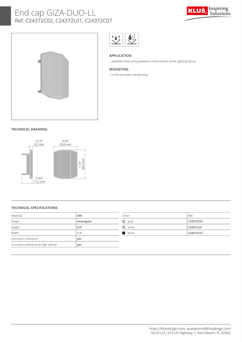 Klus Design A02162 cut sheet — first page