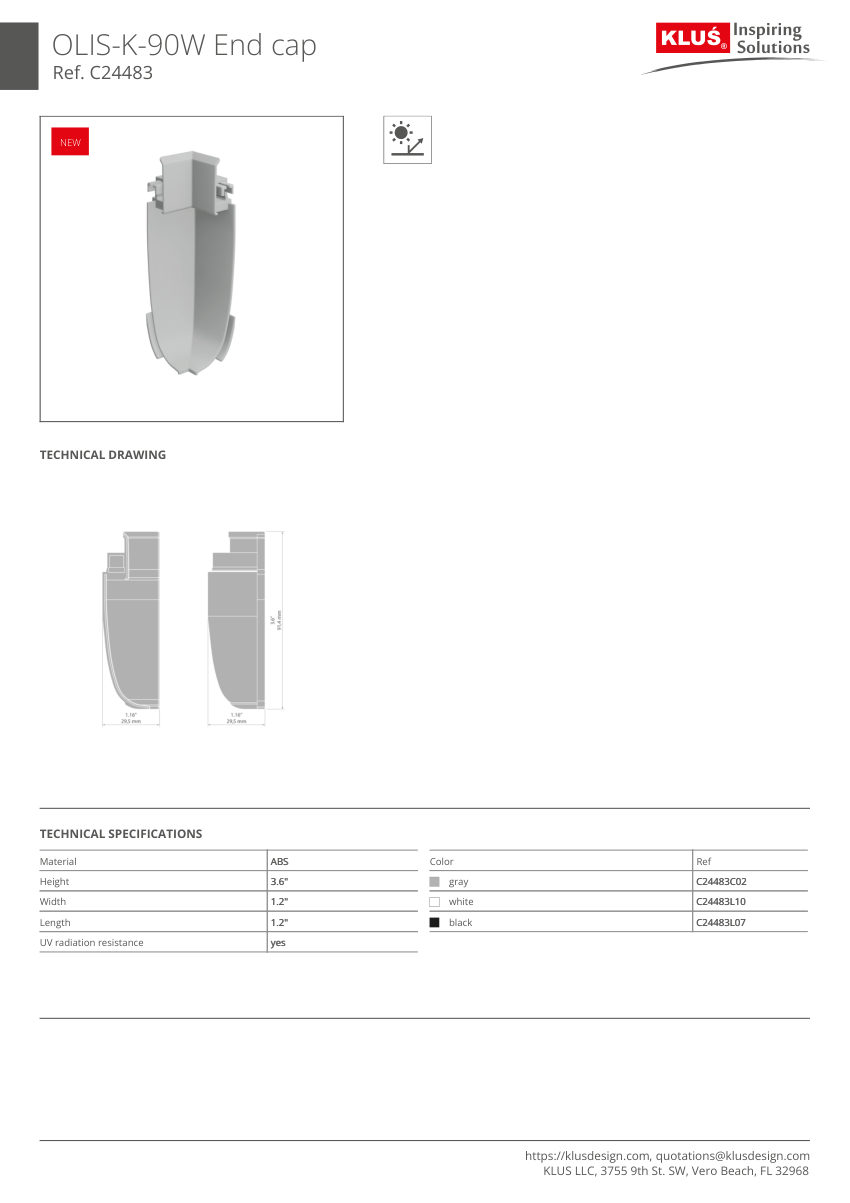 Klus Design A04195 cut sheet — first page