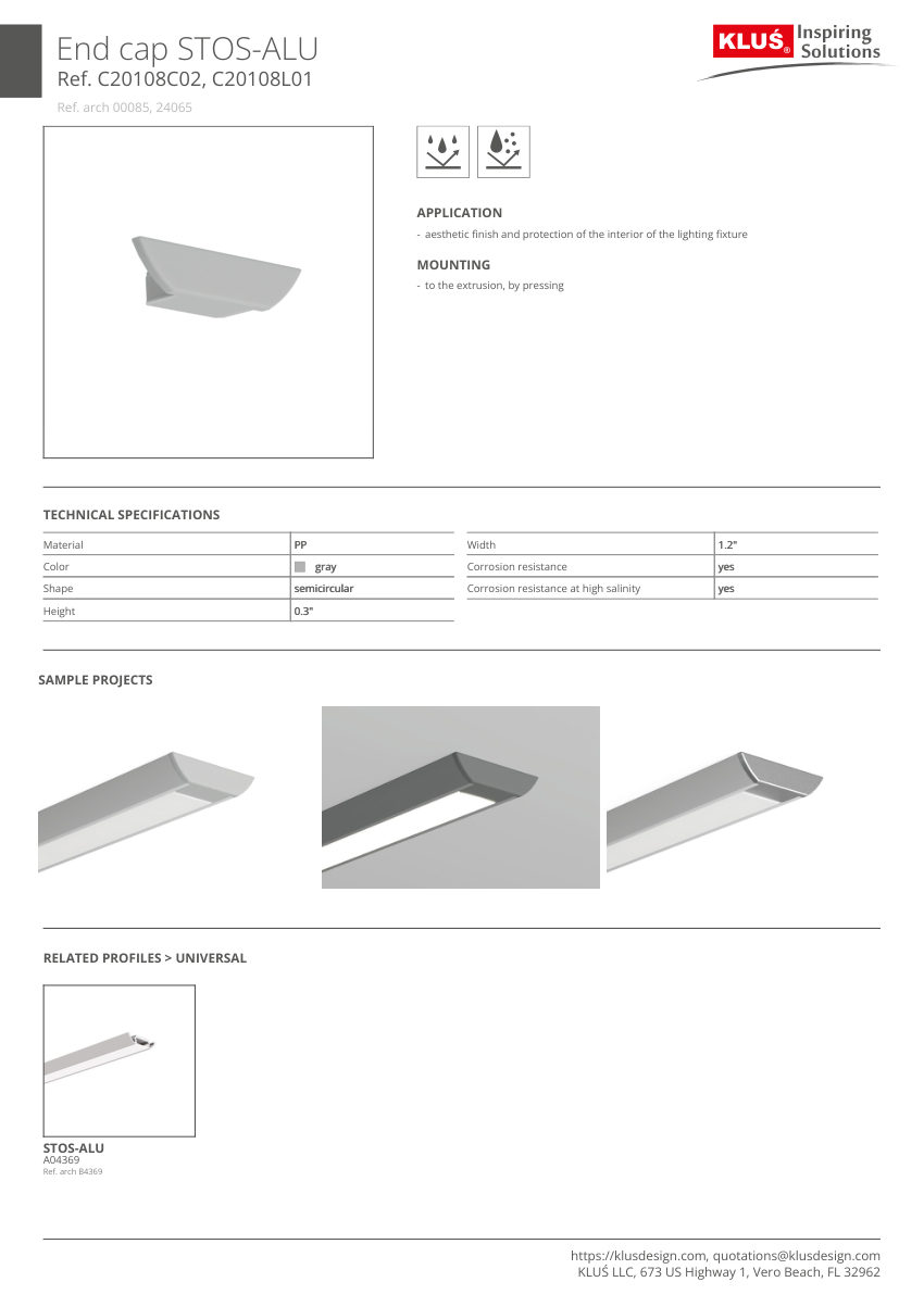 Klus Design A04369 cut sheet — first page