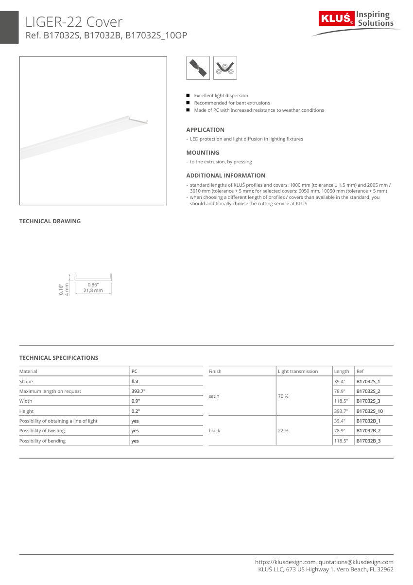 Klus Design A04501 cut sheet — first page