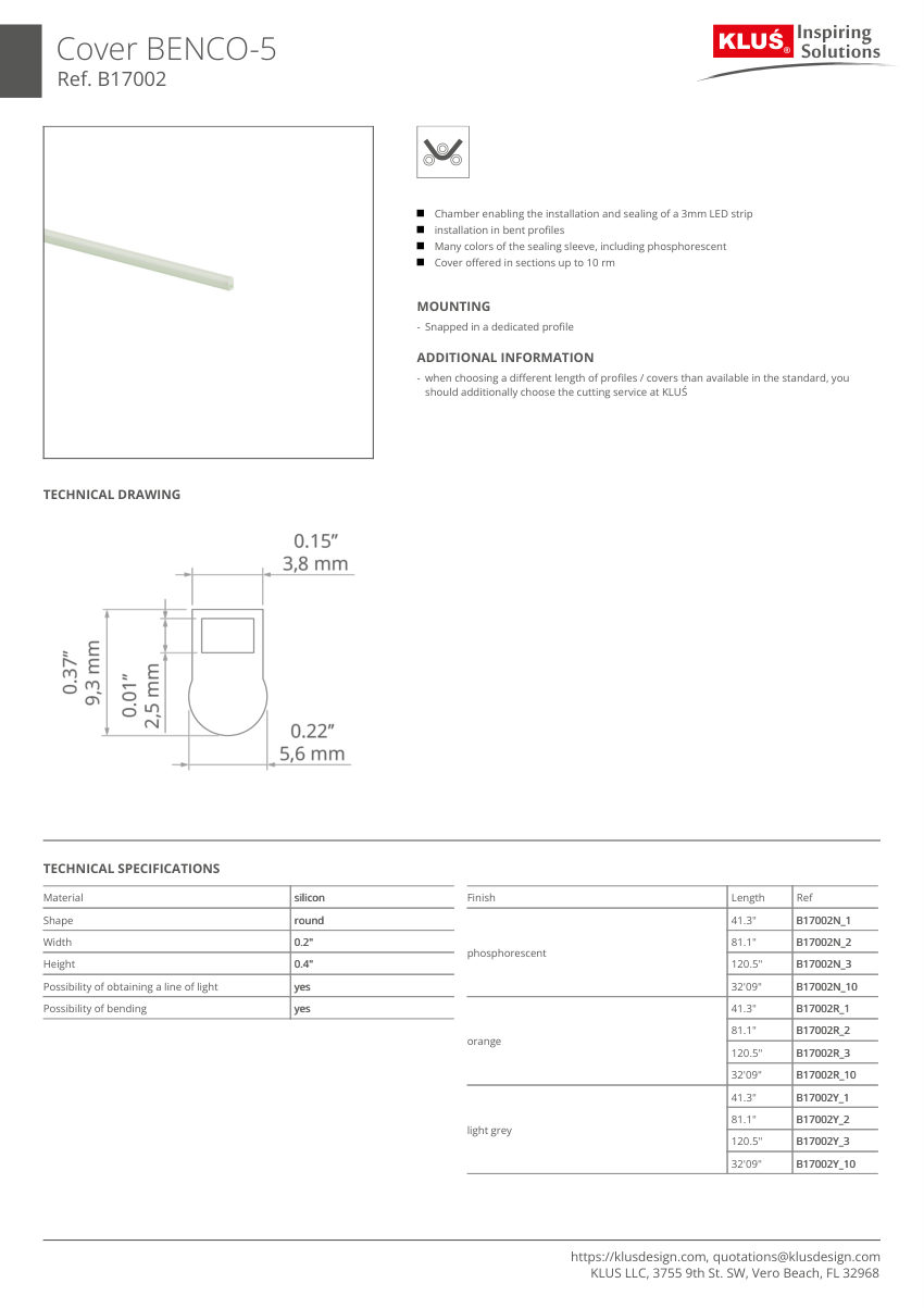 Klus Design A06888 cut sheet — first page