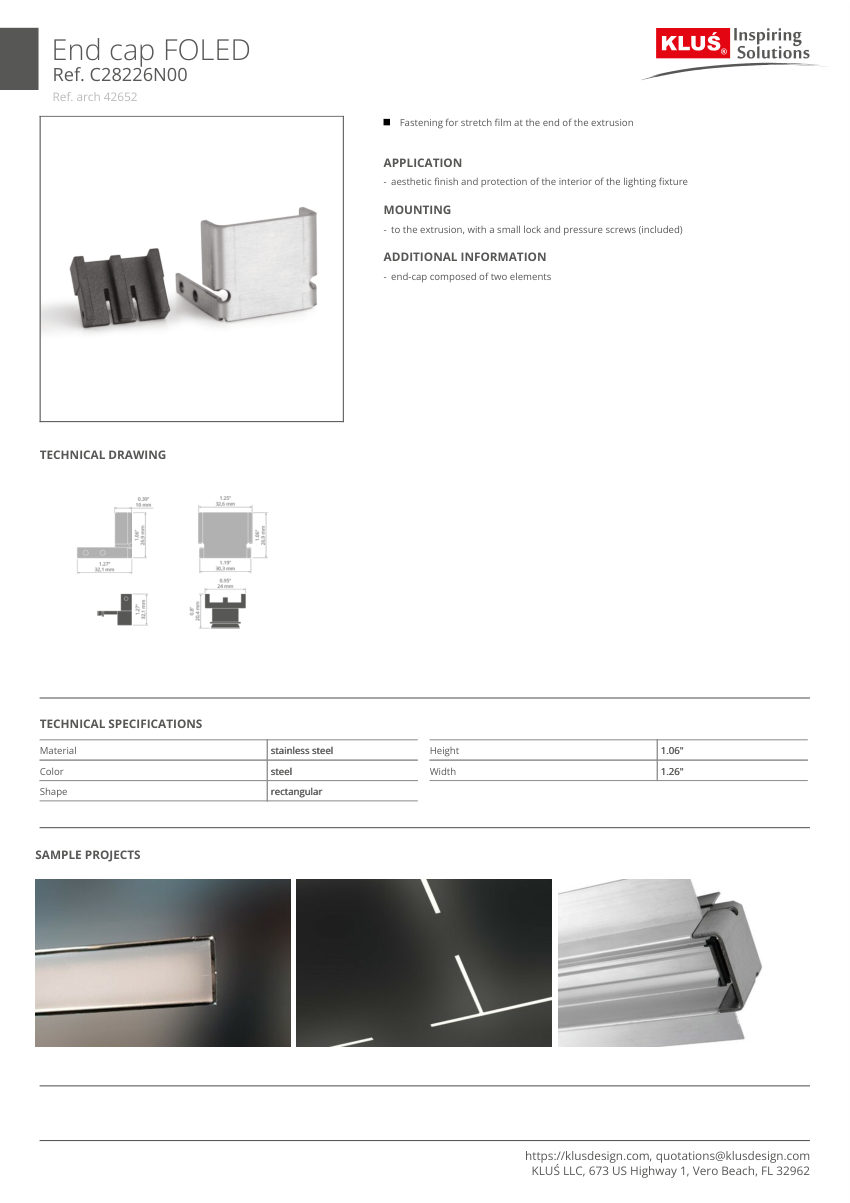 Klus Design A08332 cut sheet — first page