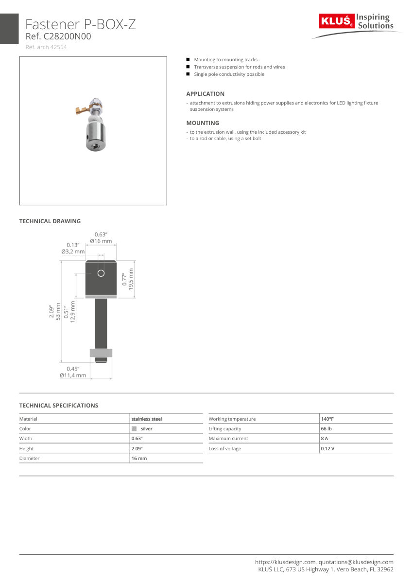 Klus Design A18012 cut sheet — first page