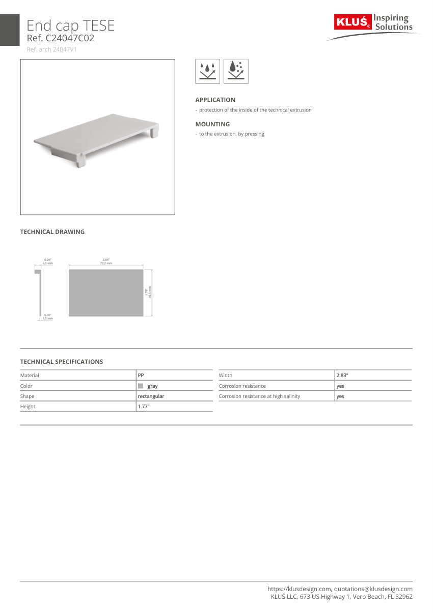 Klus Design A18022 cut sheet — first page