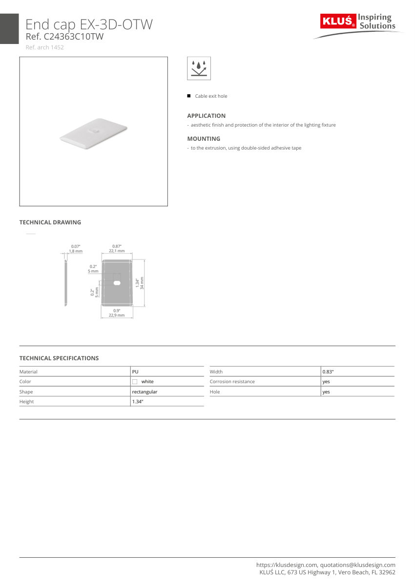 Klus Design A18043 cut sheet — first page