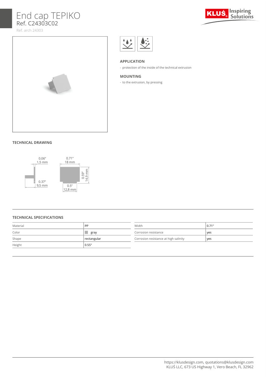 Klus Design A18046 cut sheet — first page