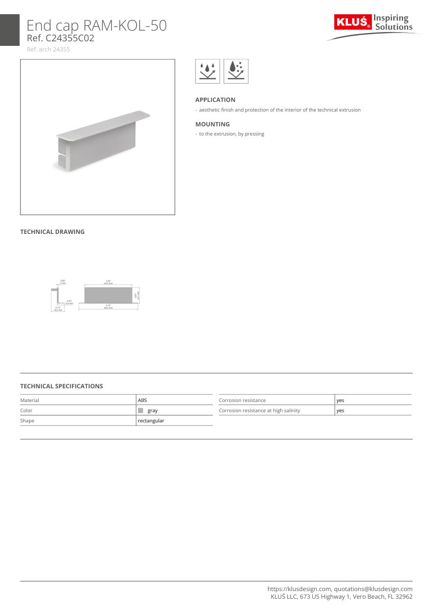 Klus Design A18060 cut sheet — first page