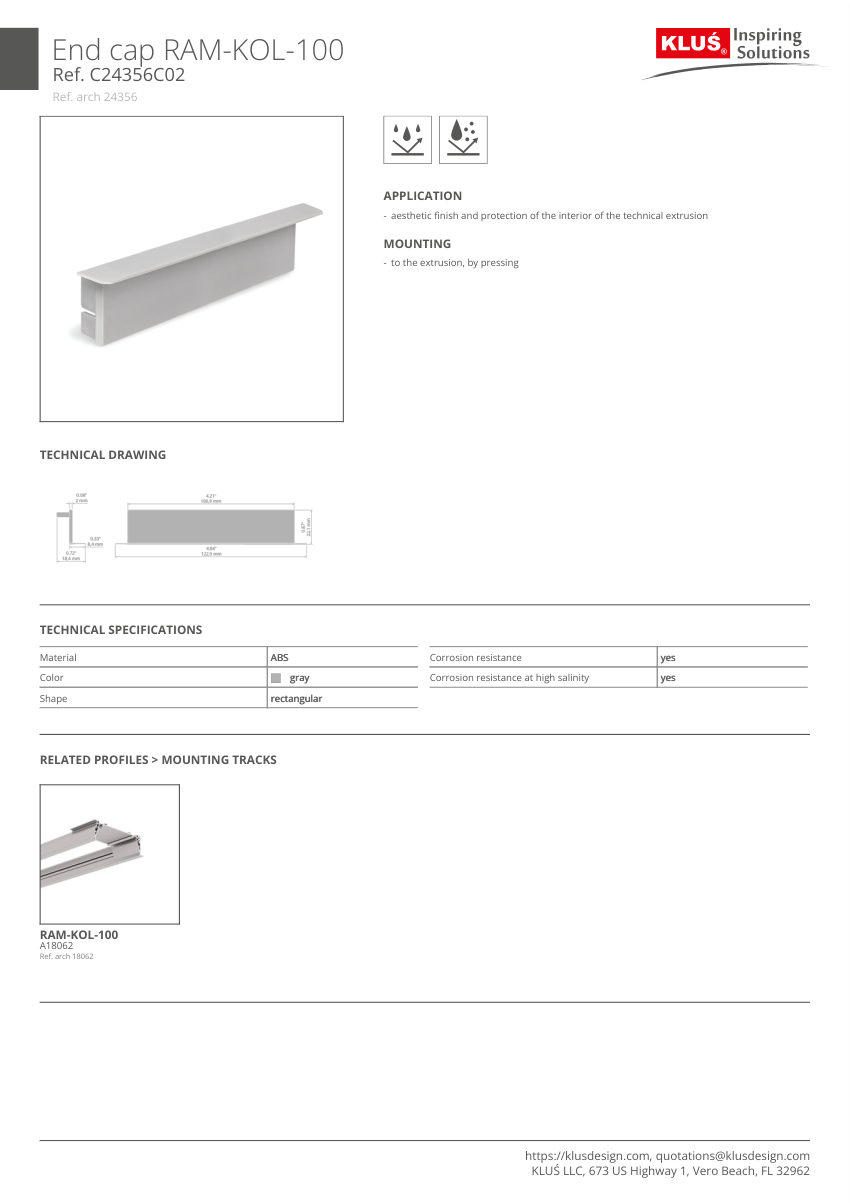 Klus Design A18062 cut sheet — first page