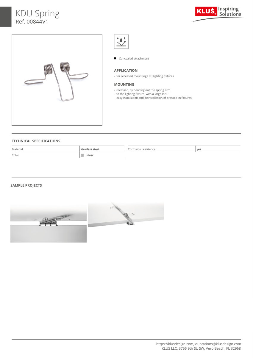 Klus Design KLUS-376 cut sheet — first page