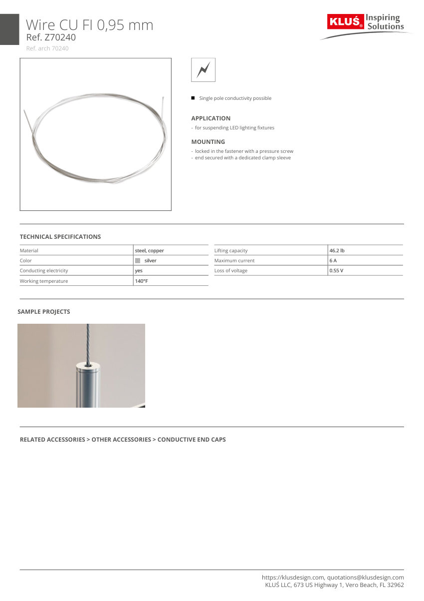 Klus Design KLUS-465 cut sheet — first page