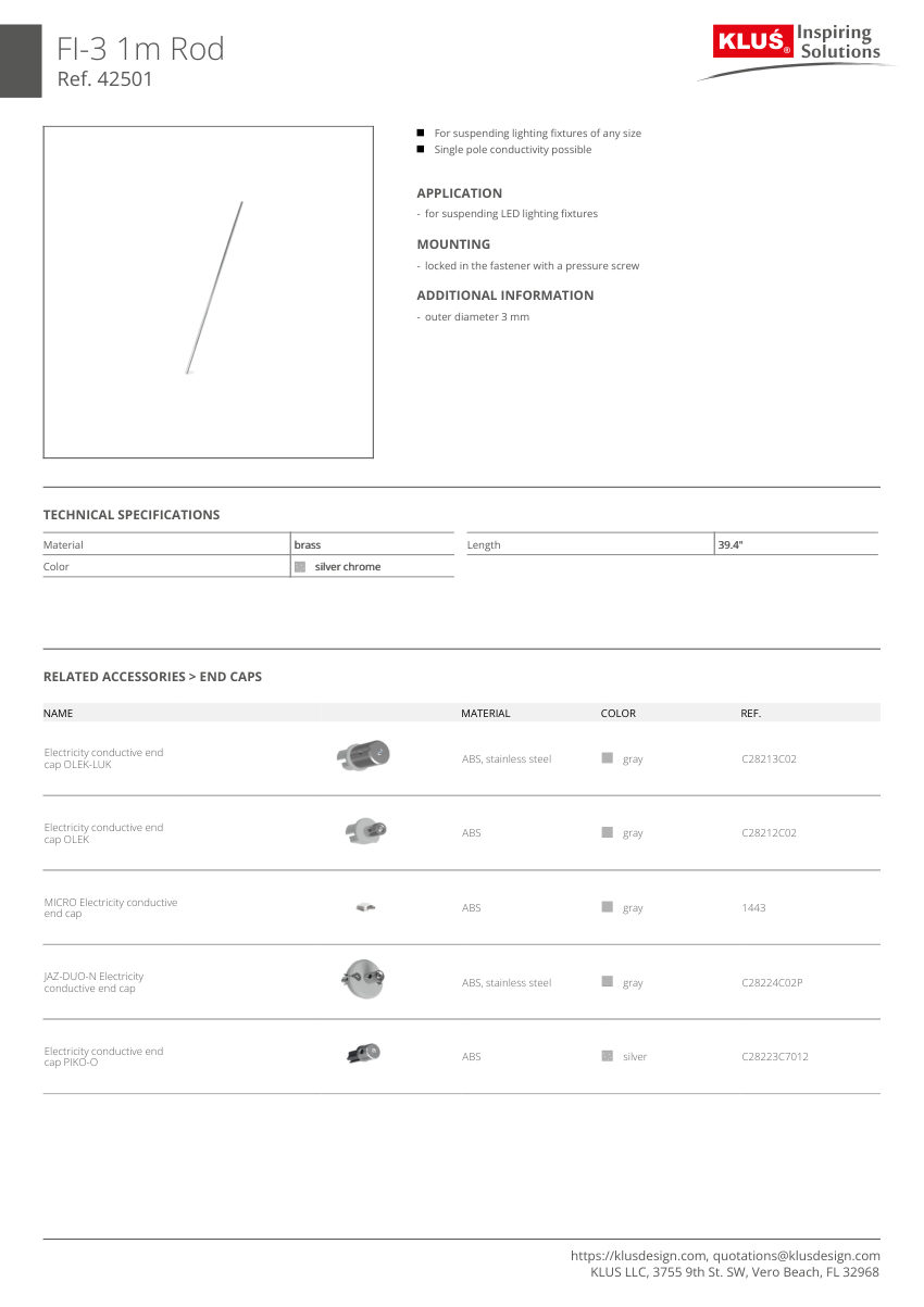 Klus Design KLUS-466 cut sheet — first page