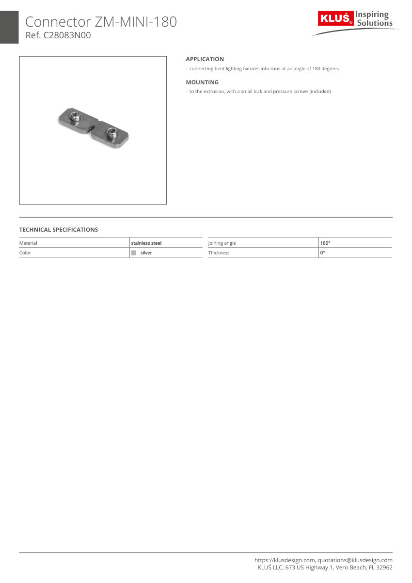 Klus Design KLUS-479 cut sheet — first page