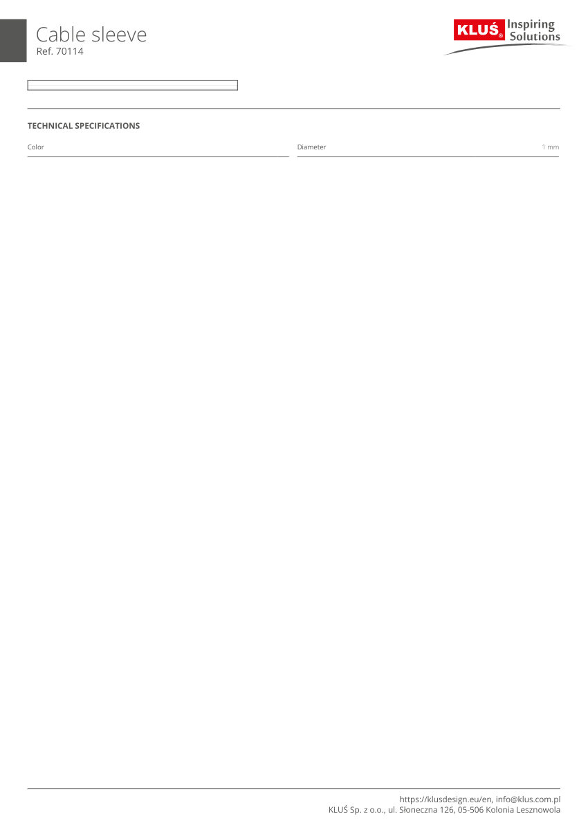 Klus Design KLUS-535 cut sheet — first page