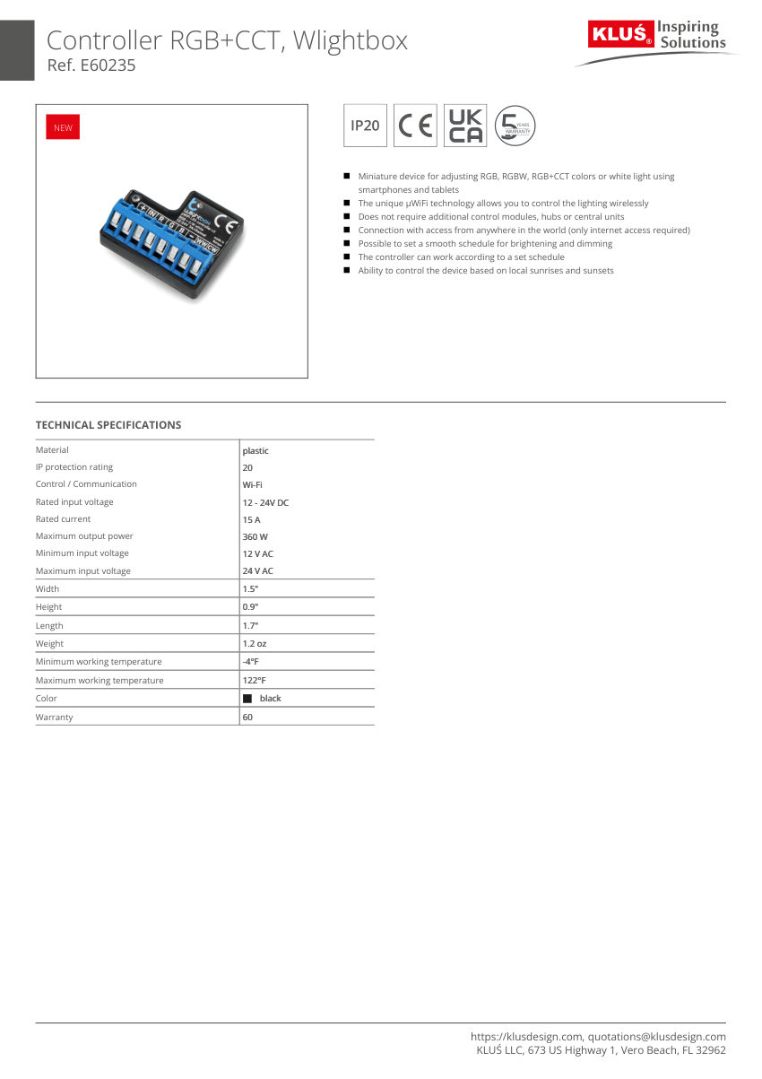 Klus Design KLUS-682 cut sheet — first page