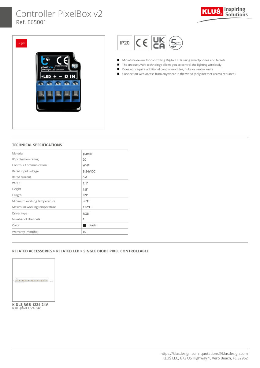 Klus Design KLUS-683 cut sheet — first page
