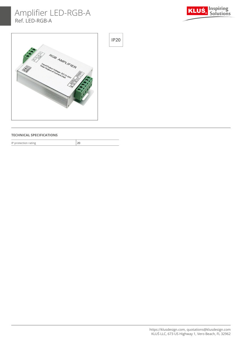 Klus Design KLUS-691 cut sheet — first page
