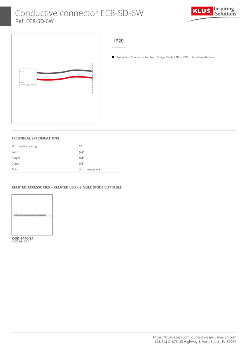 Klus Design KLUS-710 cut sheet — first page