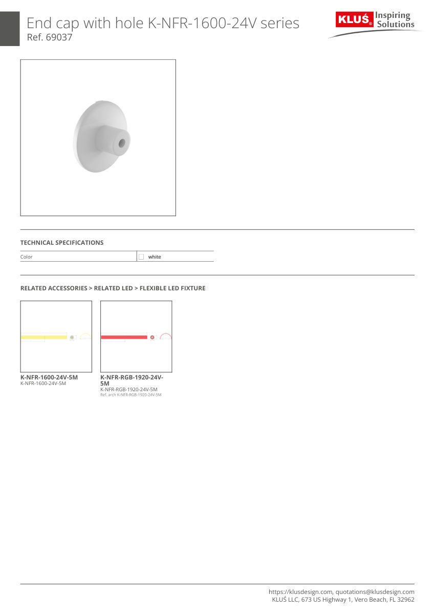 Klus Design KLUS-722 cut sheet — first page