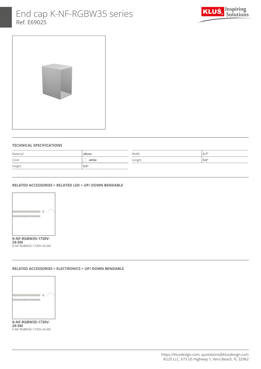 Klus Design KLUS-729 cut sheet — first page