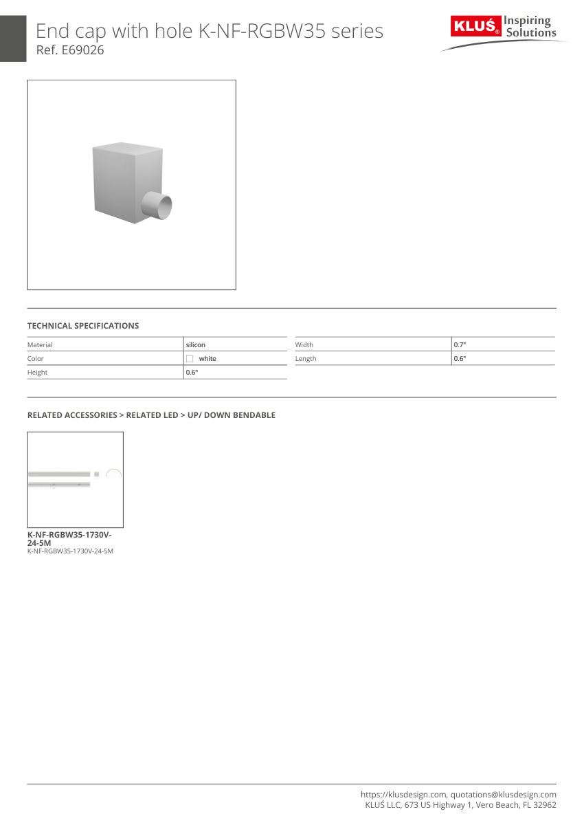 Klus Design KLUS-730 cut sheet — first page