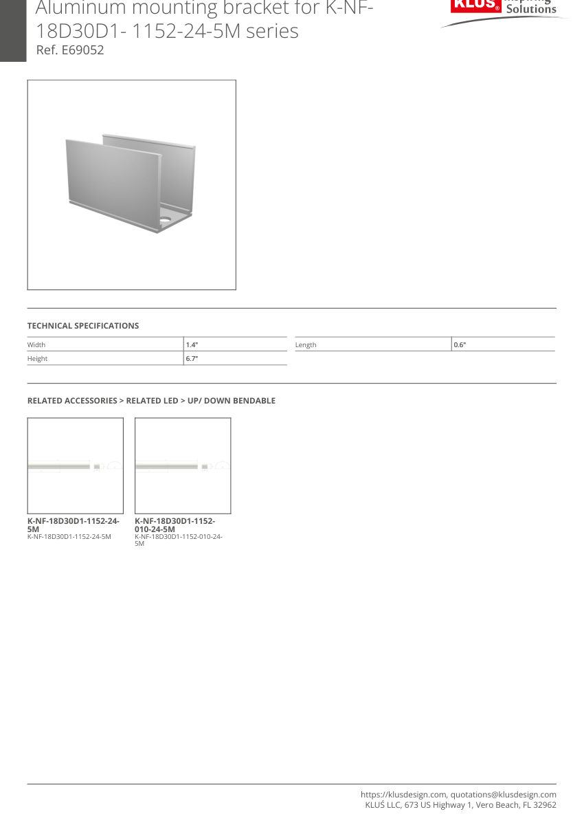Klus Design KLUS-747 cut sheet — first page