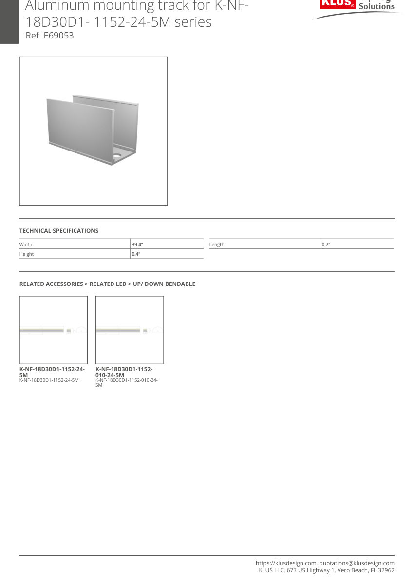 Klus Design KLUS-748 cut sheet — first page