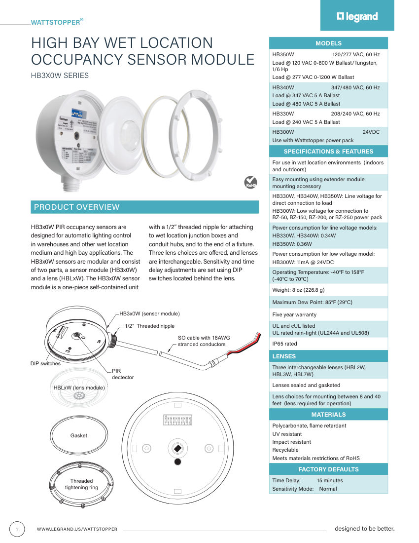 Legrand 25979r3_HB3x0W_datasheet cut sheet — first page