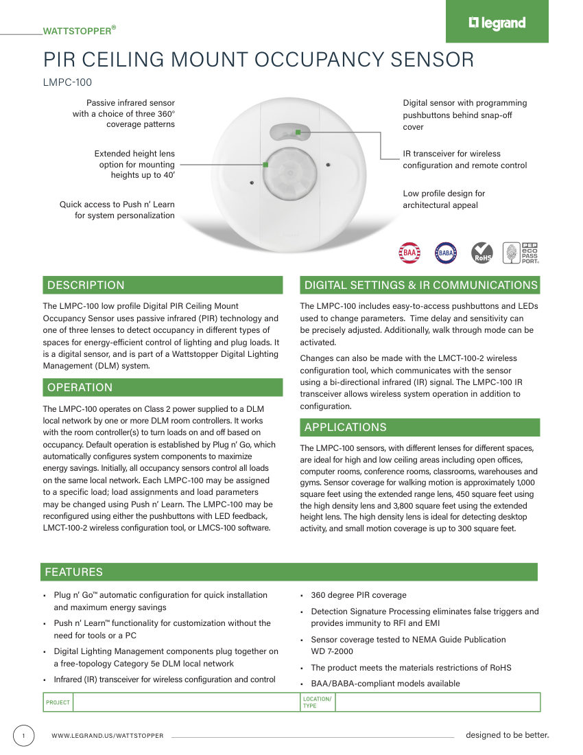 Legrand 27388r6_LMPC-100 v4_cutsheet cut sheet — first page