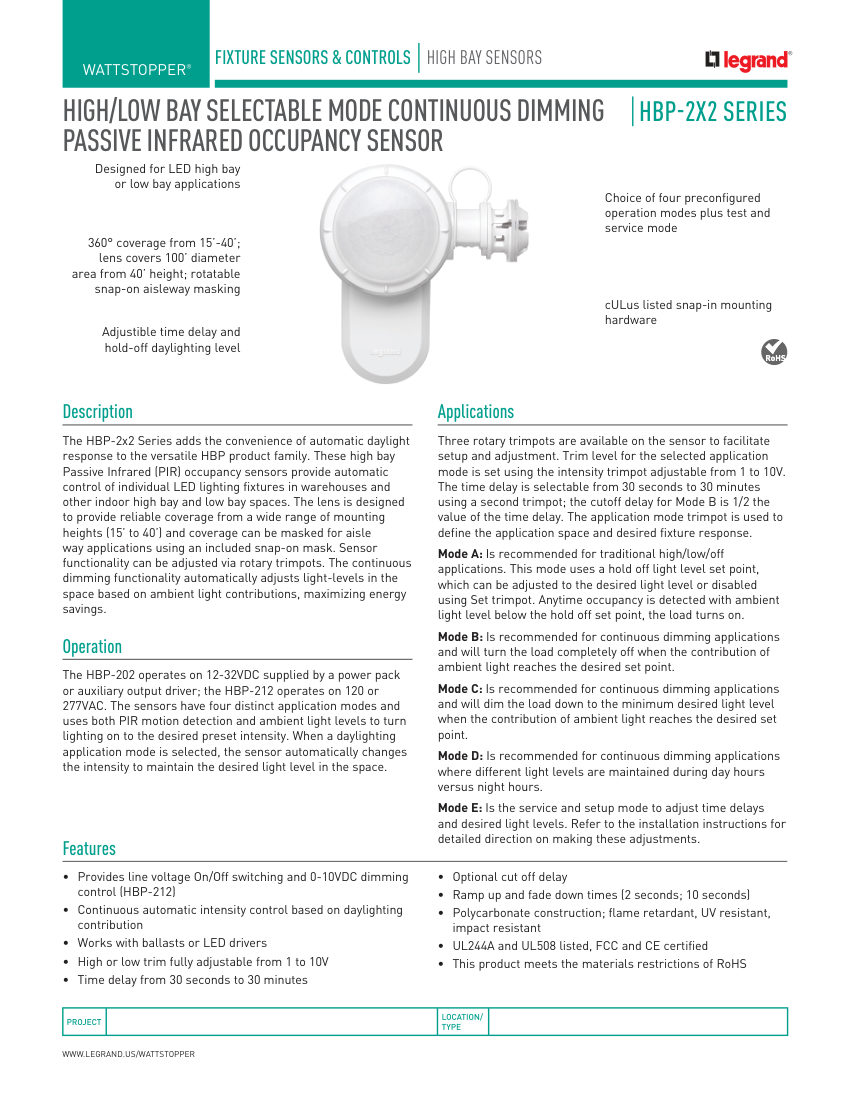 Legrand 27712 cut sheet — first page
