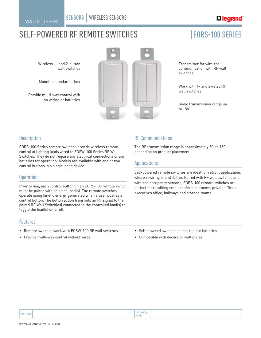 Legrand 39301 cut sheet — first page