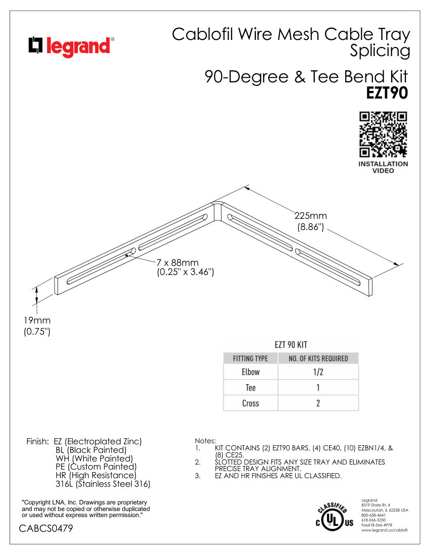 Legrand 479 cut sheet — first page