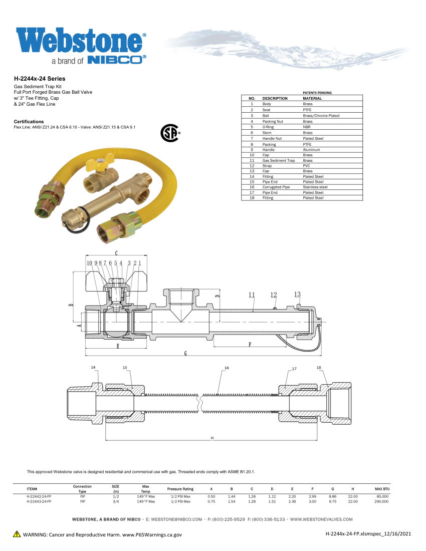 NIBCO H-2244x-24_Zspec cut sheet — first page