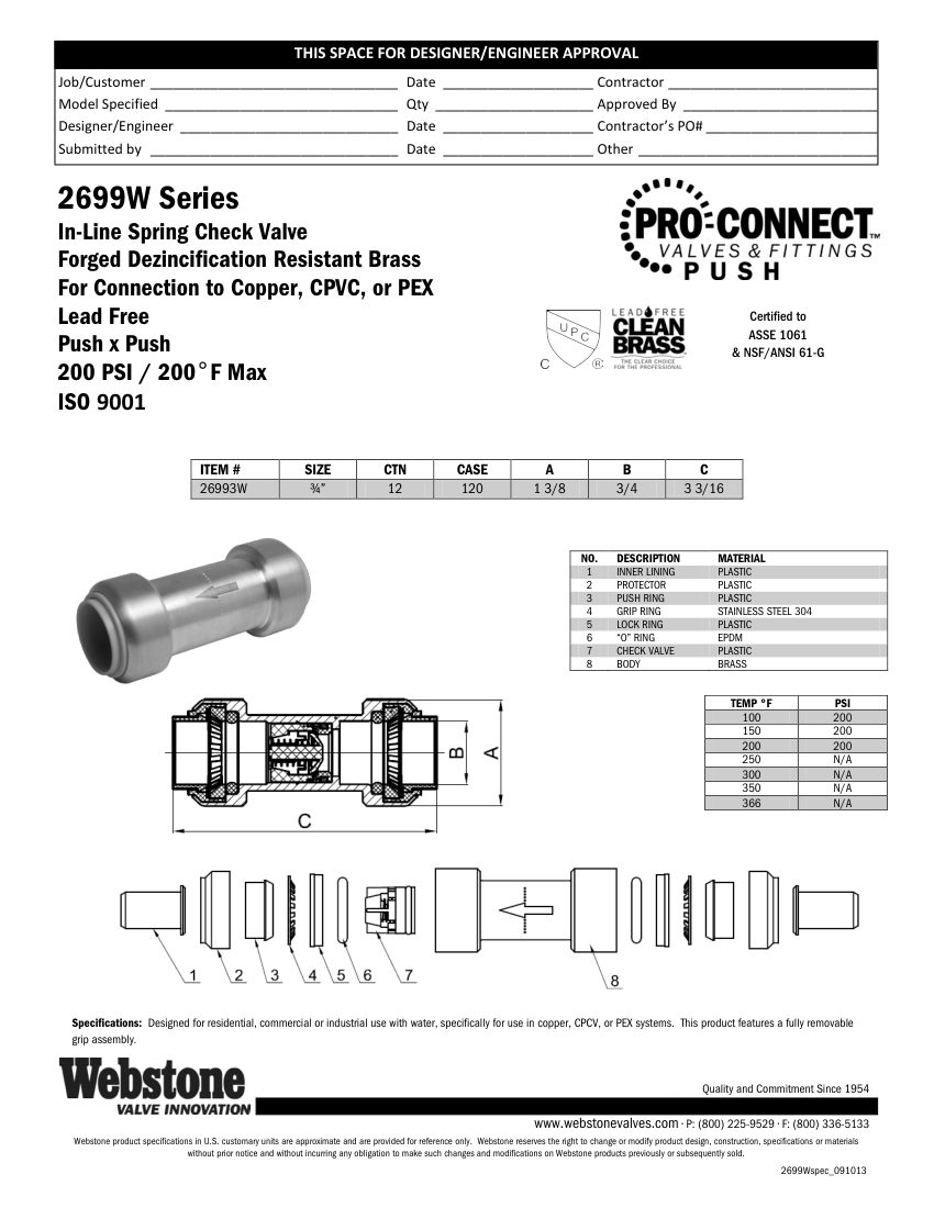 NIBCO H-2699_ZSpec cut sheet — first page