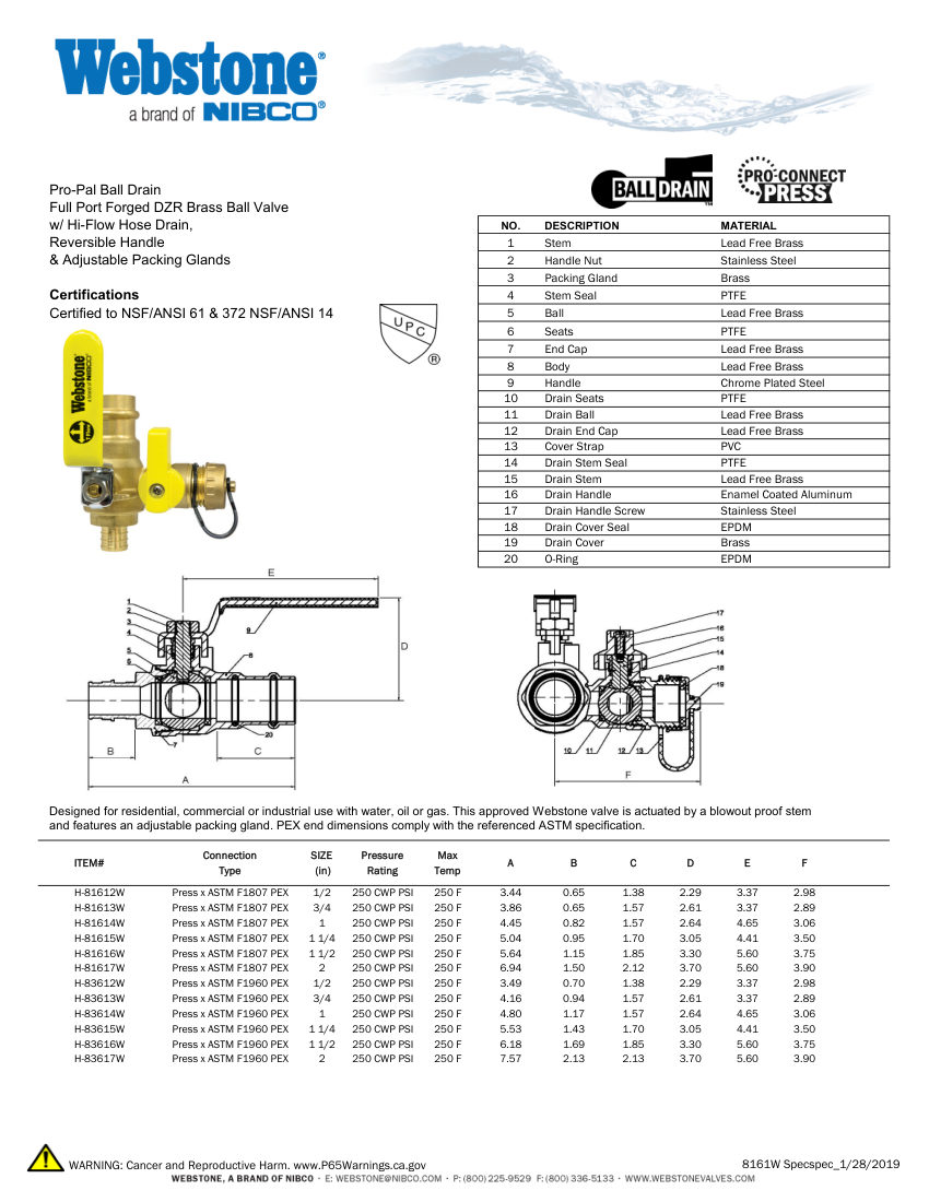 NIBCO H-806x_ZSpec cut sheet — first page