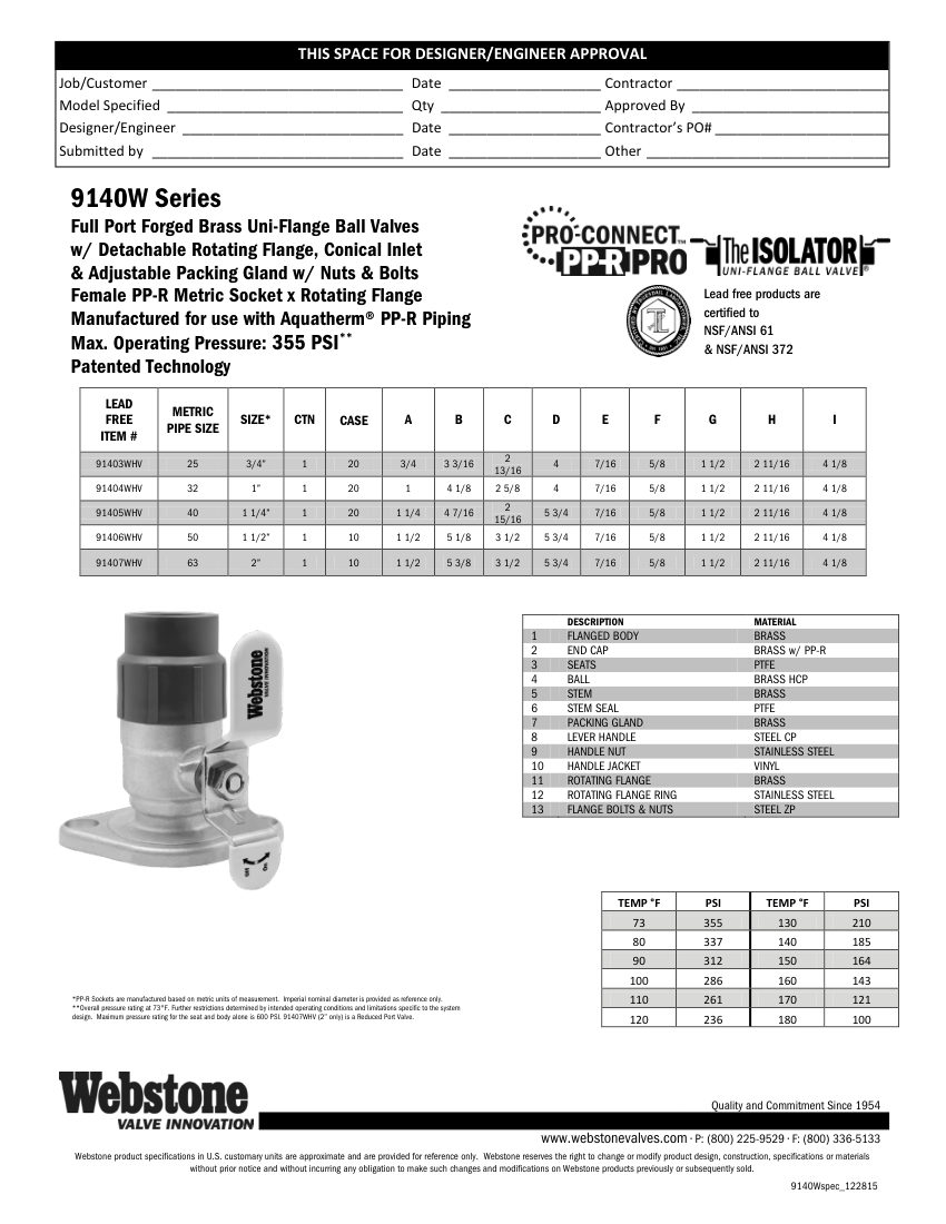 NIBCO H-914x_ZSpec cut sheet — first page
