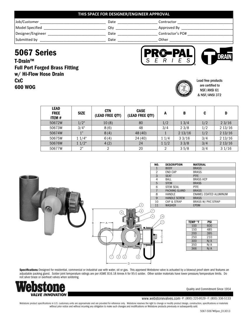 NIBCO H-x067_ZSpec cut sheet — first page