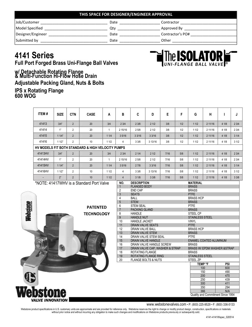 NIBCO H-x141_ZSpec cut sheet — first page