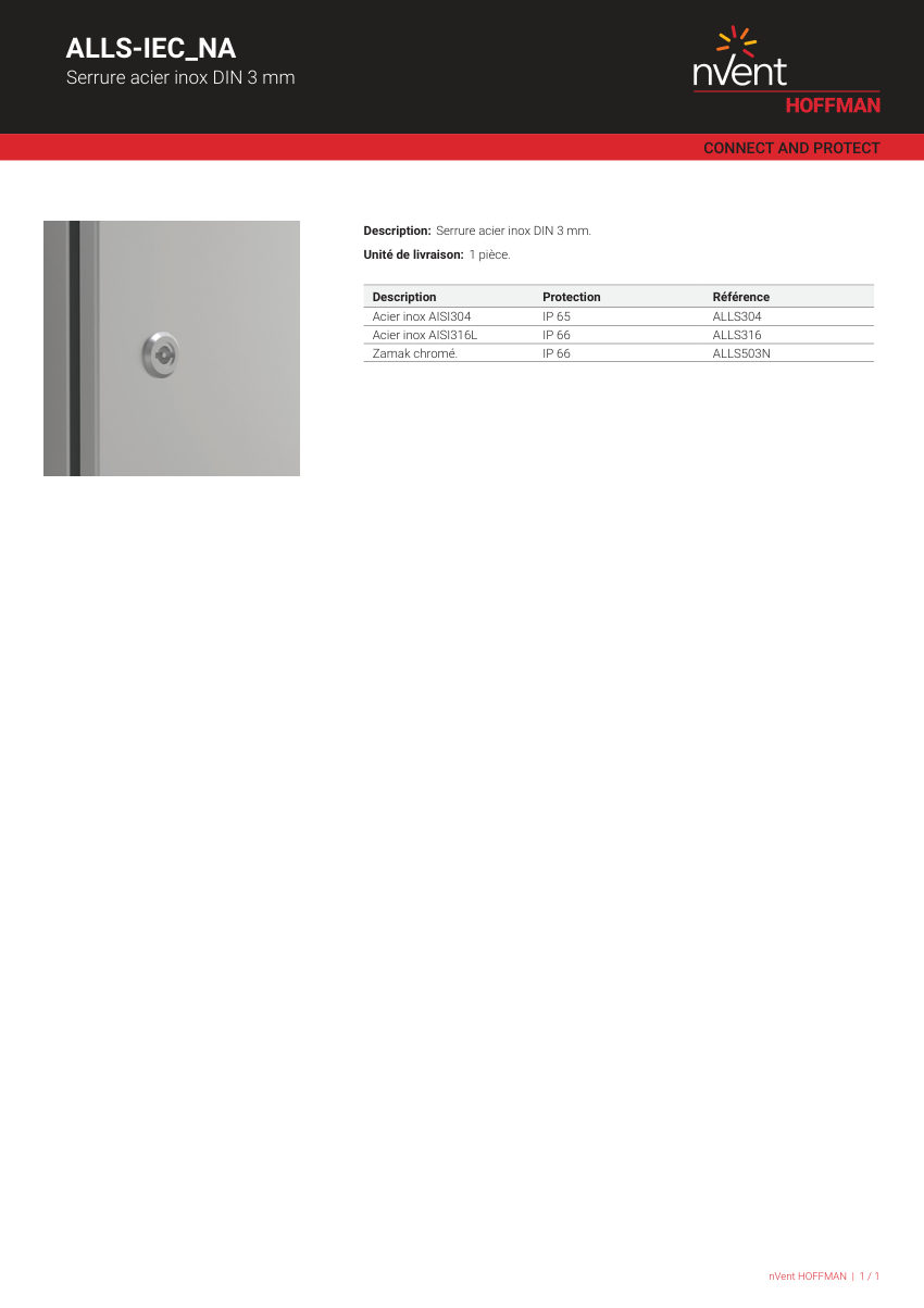 nVent HOFFMAN ALLS304 cut sheet — first page