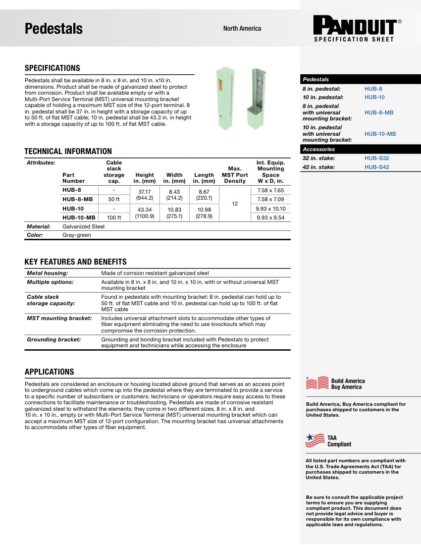 Panduit 111448277 cut sheet — first page