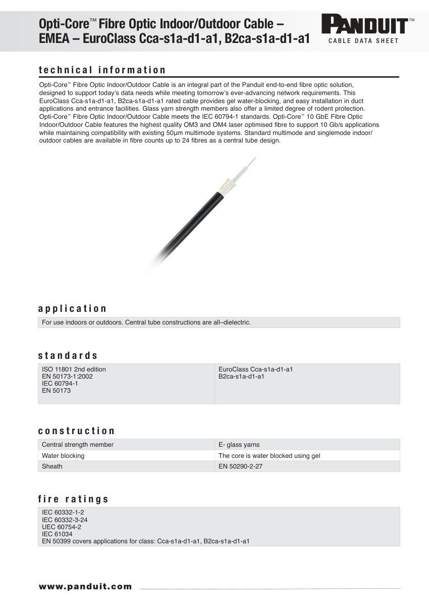 Panduit FACC912-24 cut sheet — first page