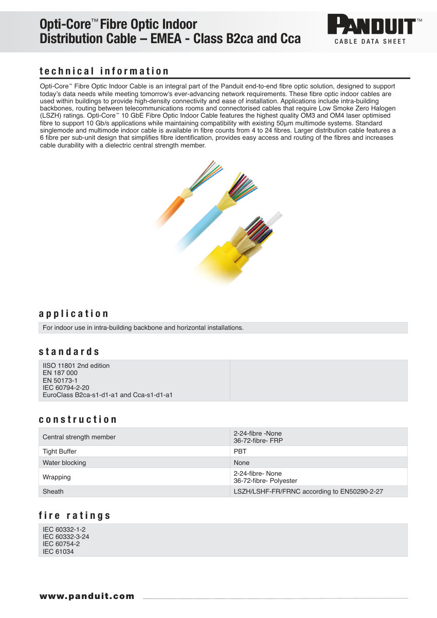 Panduit FADC912-24 cut sheet — first page