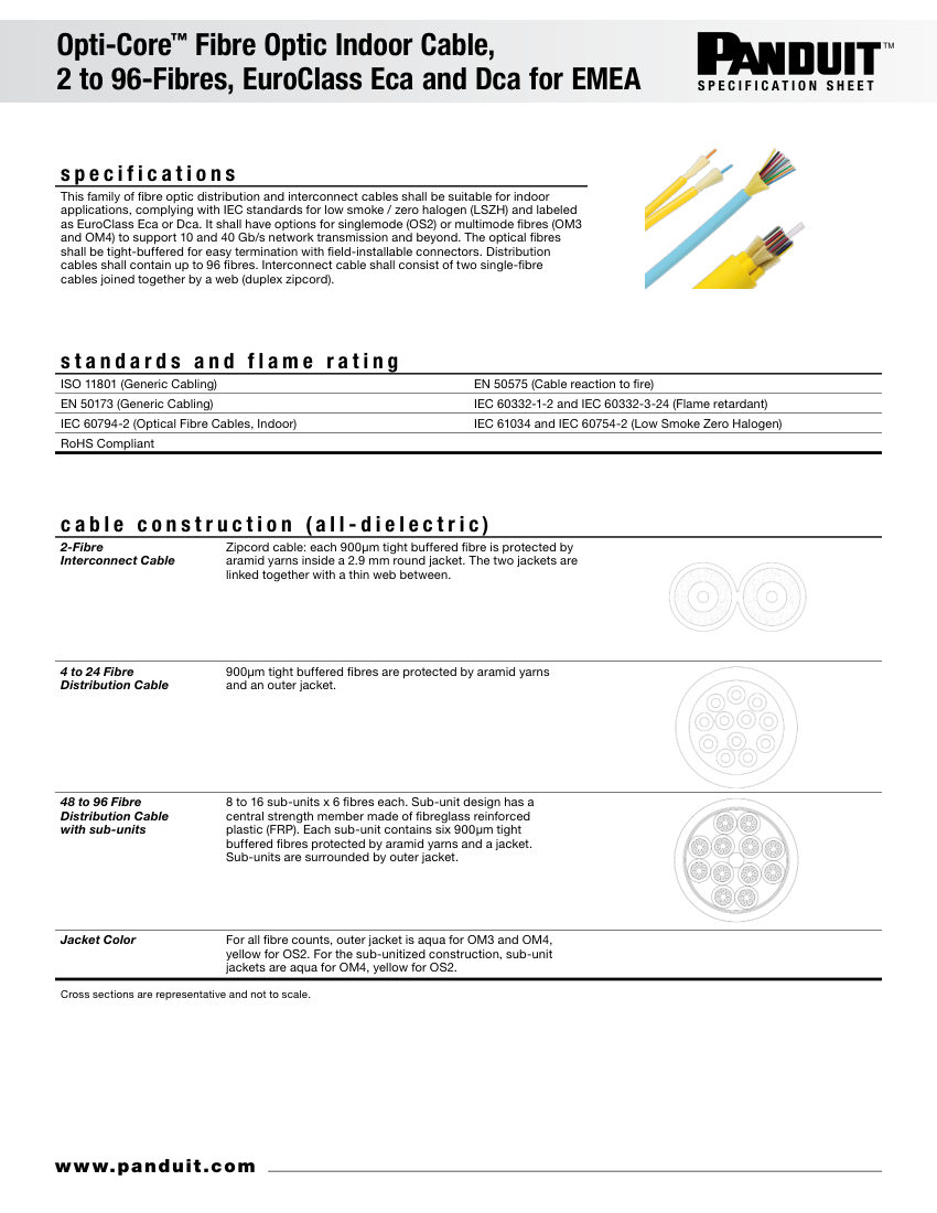 Panduit FADC912-37 cut sheet — first page
