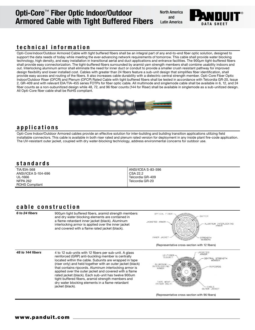 Panduit FBDS05--WW-ENG cut sheet — first page